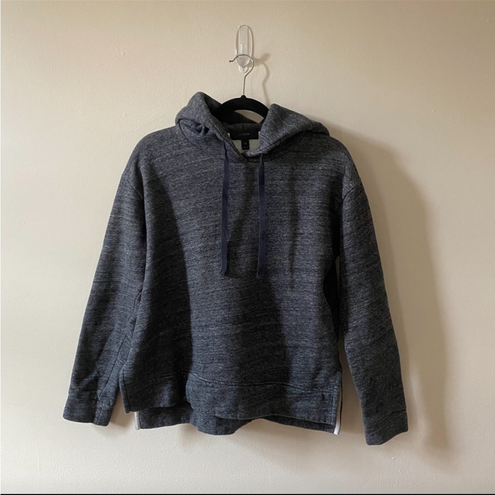 J.Crew Heathered Grey Hoodie Sweatshirt